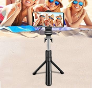 Black Portable Selfie Stick – Adjustable & Lightweight