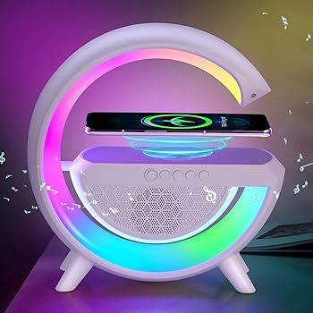 G Lamp Speaker with Digital Clock & RGB Wireless Charger – The Ultimate 3-in-1 Smart Gadget