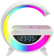 G Lamp Speaker with Digital Clock & RGB Wireless Charger – The Ultimate 3-in-1 Smart Gadget