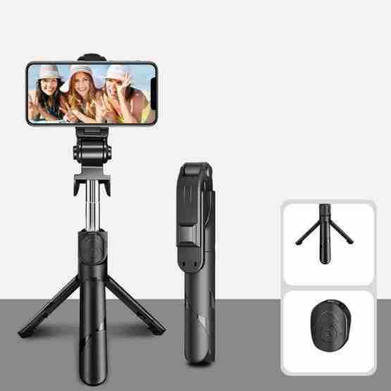 Black Portable Selfie Stick – Adjustable & Lightweight