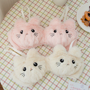 Cute Kitty Anime Soft Plush Bra & Amp; Panty Set High Quality With Multy Colour
